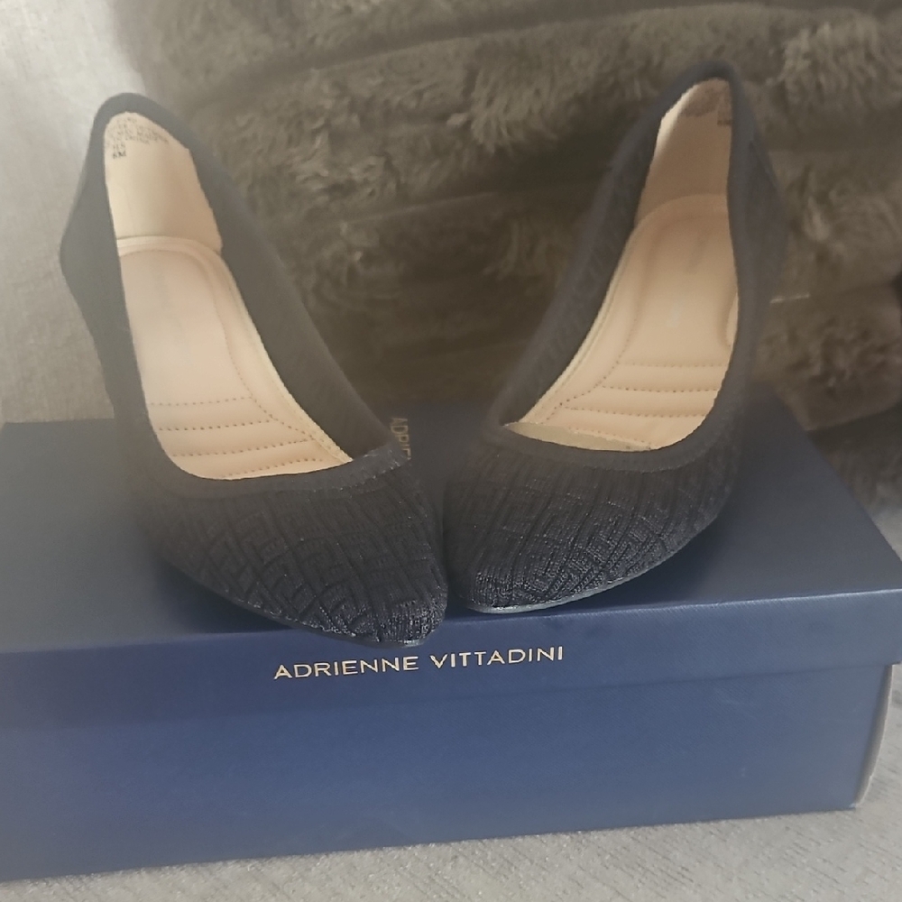 Adrienne Vittadini Textured Black Heels